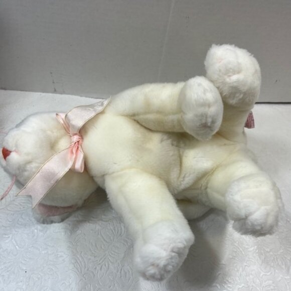 Ty The Beanie Buddy Collection White Cat Blue Eyes Long Tail 1999 Plush Toy - Picture 7 of 12